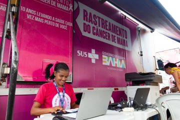 Com carretas equipadas com mamógrafos, o Programa leva mamografia ao interior do Estado