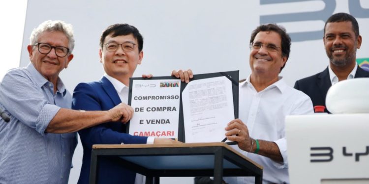 Novo complexo fabril da BYD deve gerar 10 mil empregos na Bahia